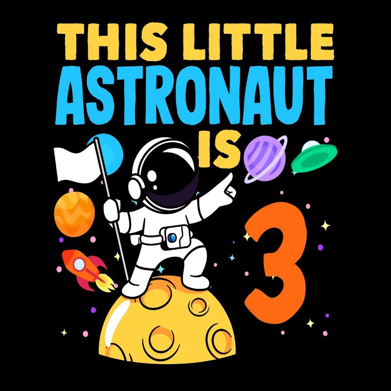 Un petit astronaute a 3 ans