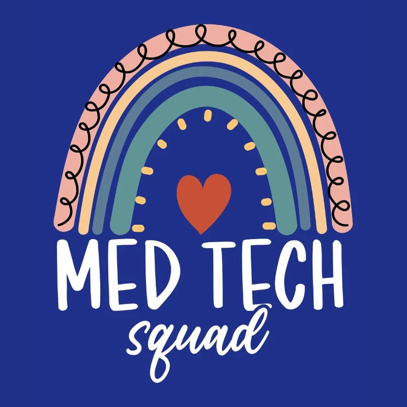 Med Tech Squad Boho Rainbow Funny Medical Lab