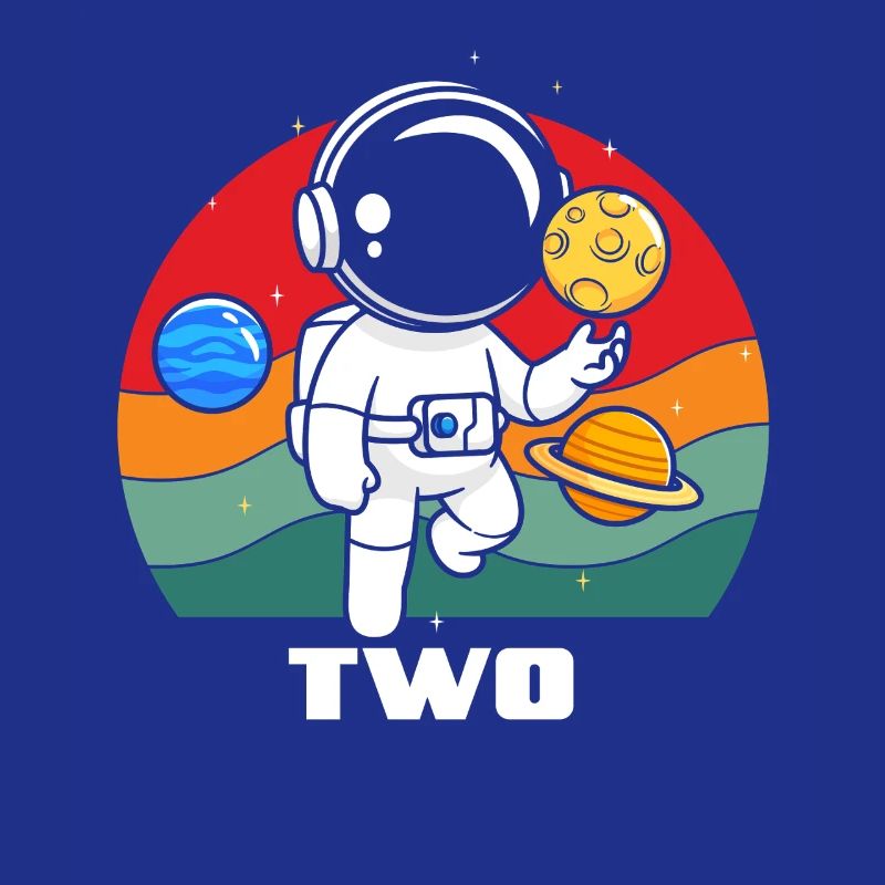 Astronaut adventure in space for two