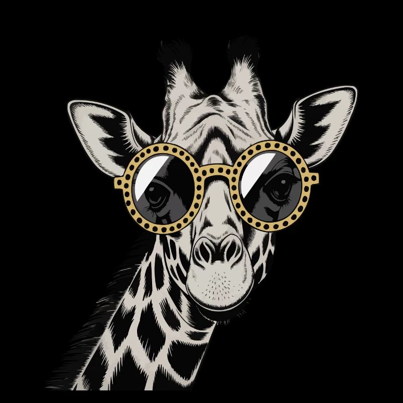 Girafe cool avec lunettes de soleil – Stylish Tierlo