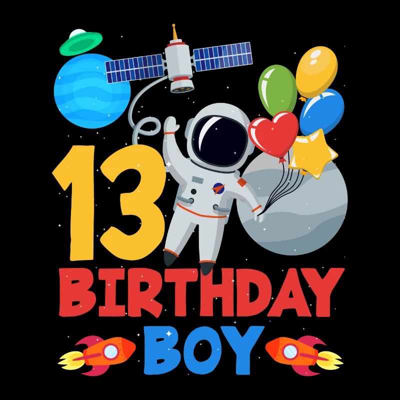 13 Anniversaire Garçon Astronaute Espace