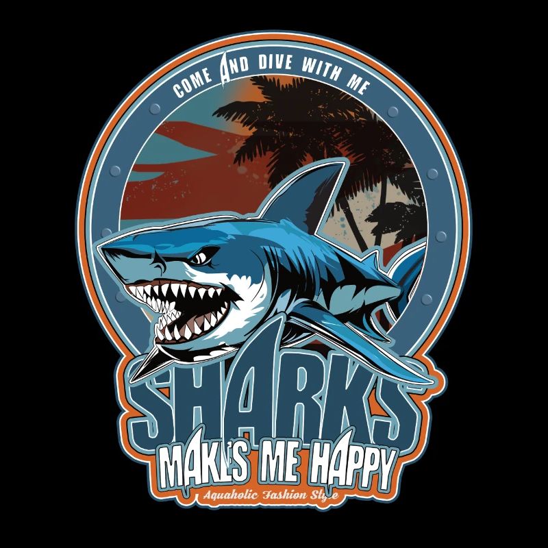 Les requins me rendent heureux. Conception aquaholique