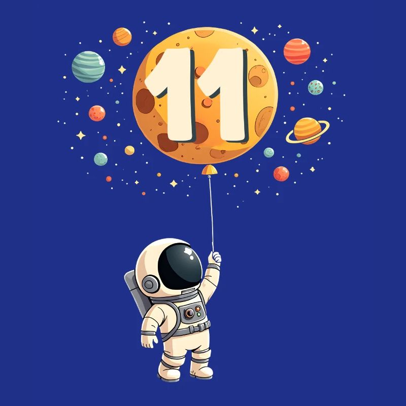Astronaute mignon 11e anniversaire garçon espace