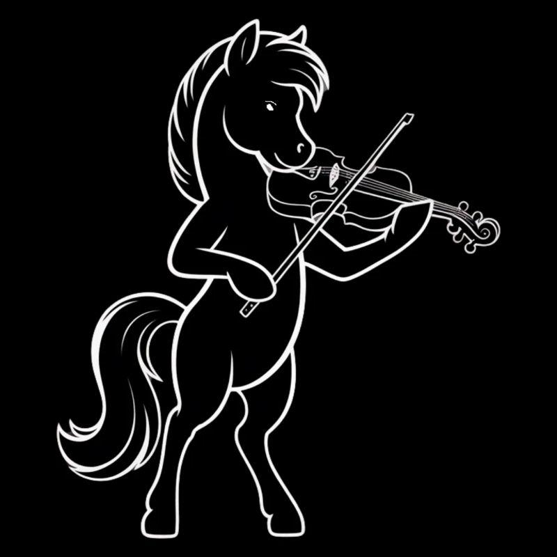 Cheval avec violon pour violonistes et violonistes