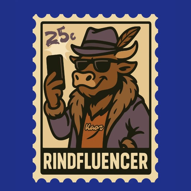 Influenceur de bœuf fluencer élégant avec selfie