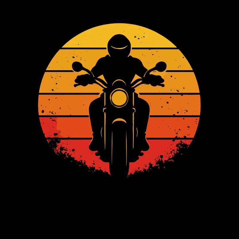 Motorrad Retro Sunset – Biker Design