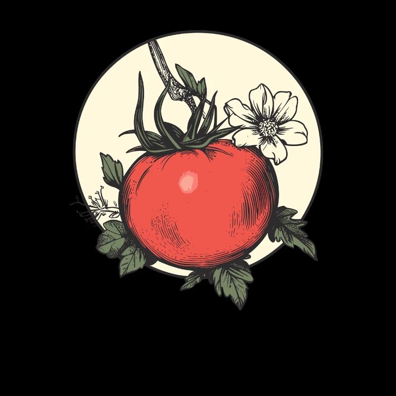 Tomate esthétique avec fleur