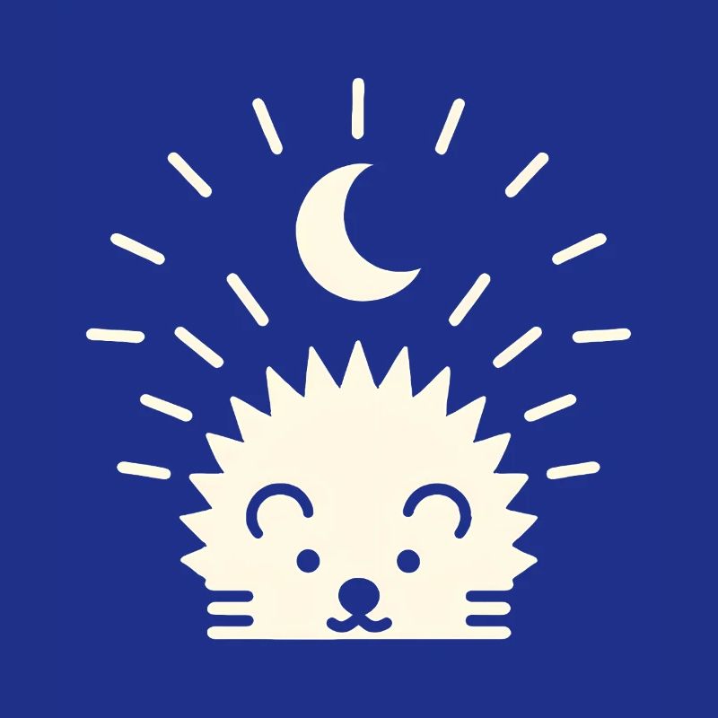 Hérisson au clair de lune