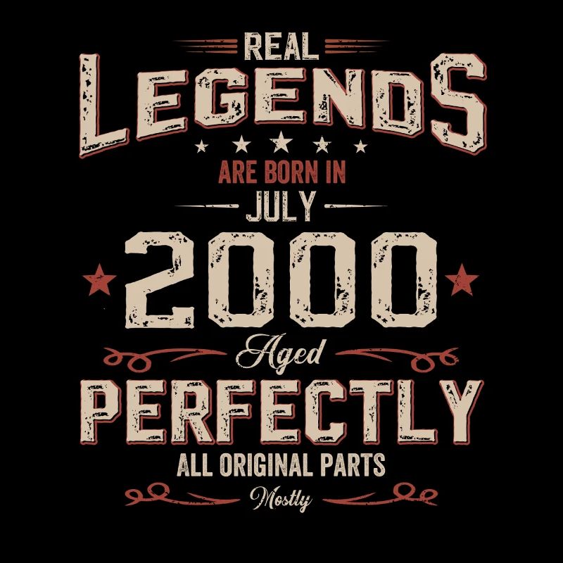 25. Geburtstag Geschenk Mann Original Juli 2000