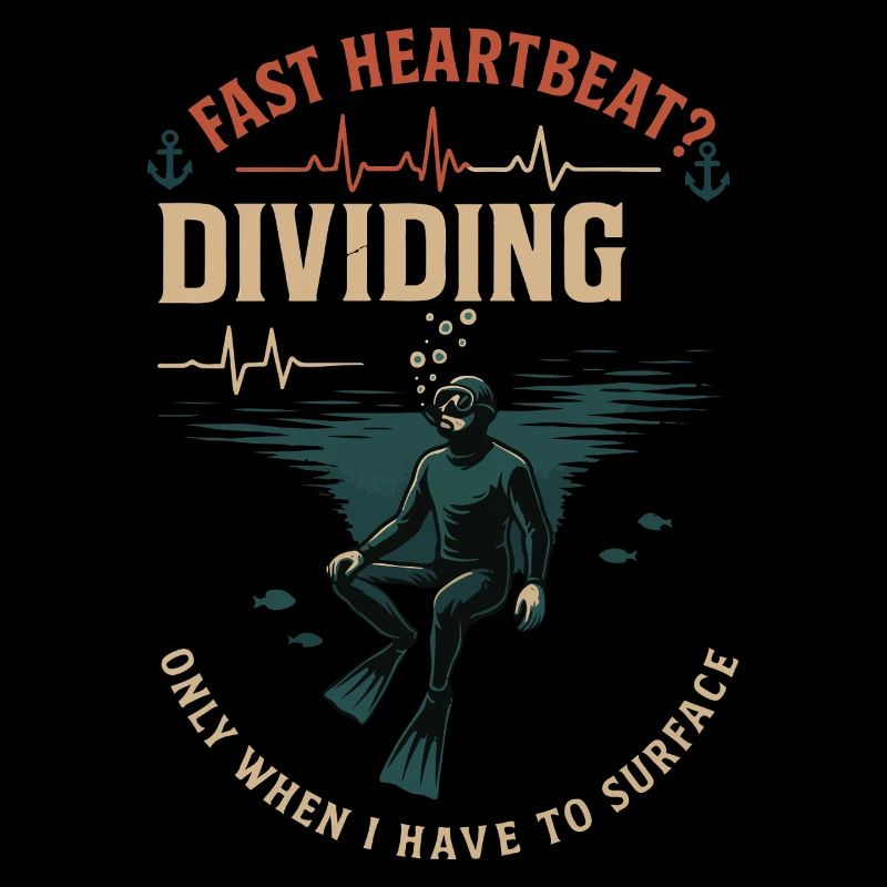 Battement de cœur rapide divisant l’océan de plongée