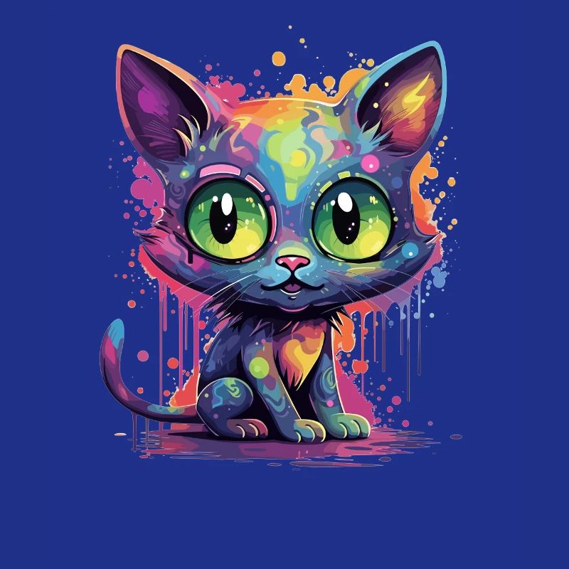 Colorful Neon Cat