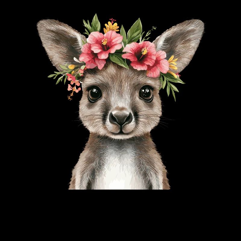 Blumenkänguru mit Blick