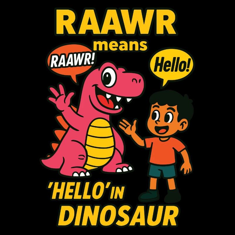 Raawr Means Hello Dinosaur Kindergarten Spaß
