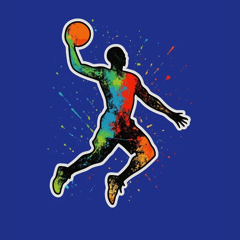 Basketball Splash Dunk – Color explosion in motion