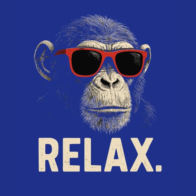 Cool Monkey with Sunglasses – Relax