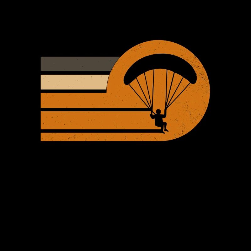 Retro Gleitschirm – Coucher de soleil en parapente