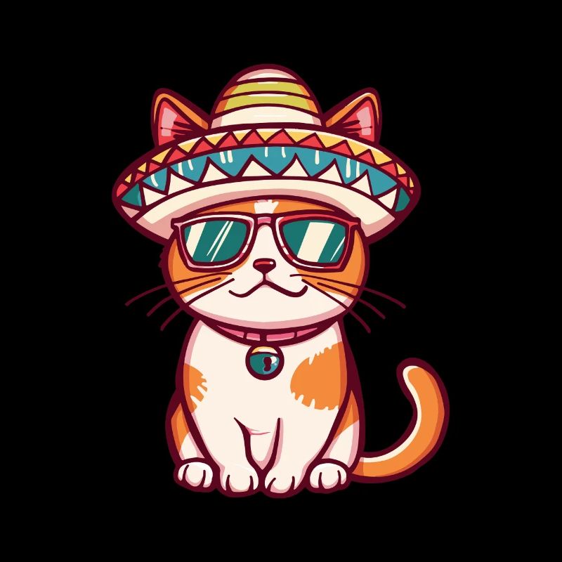 Cat Comic Funny Sombrero