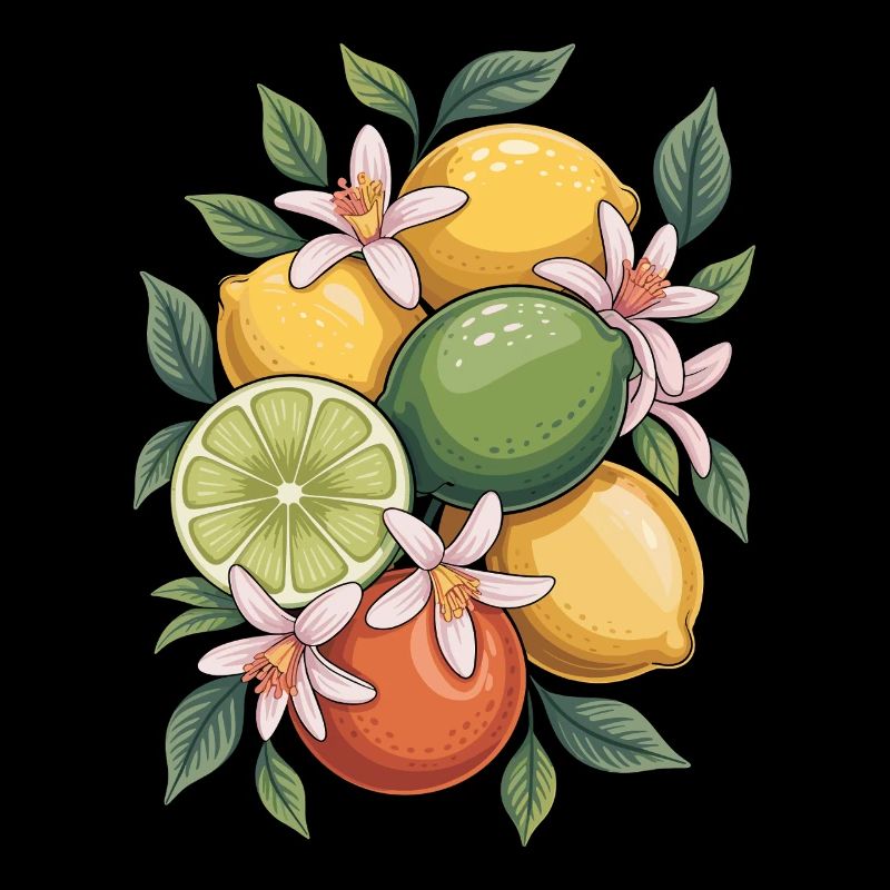 Composition d’agrumes frais et de fleurs