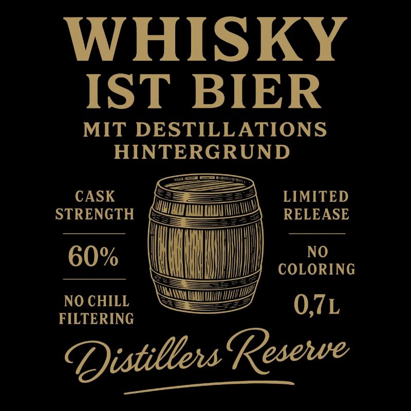 Whisky is beer with distillation background