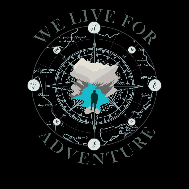 Compass Adventure Silhouette Design Compass