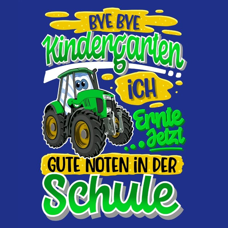 Einschulung Schulkind Traktor