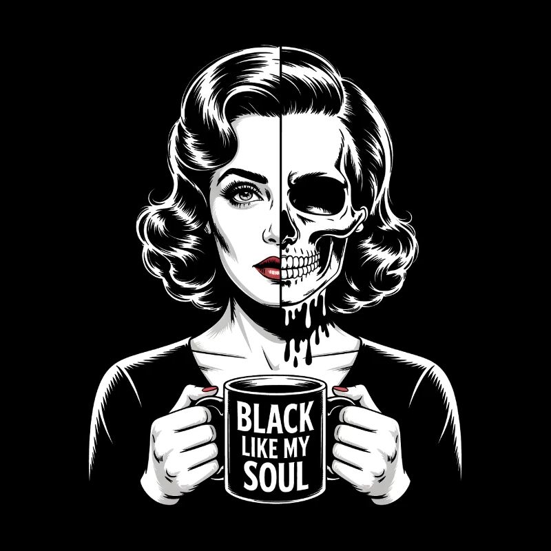 Noir comme mon âme ! Goth Café Emo Girl
