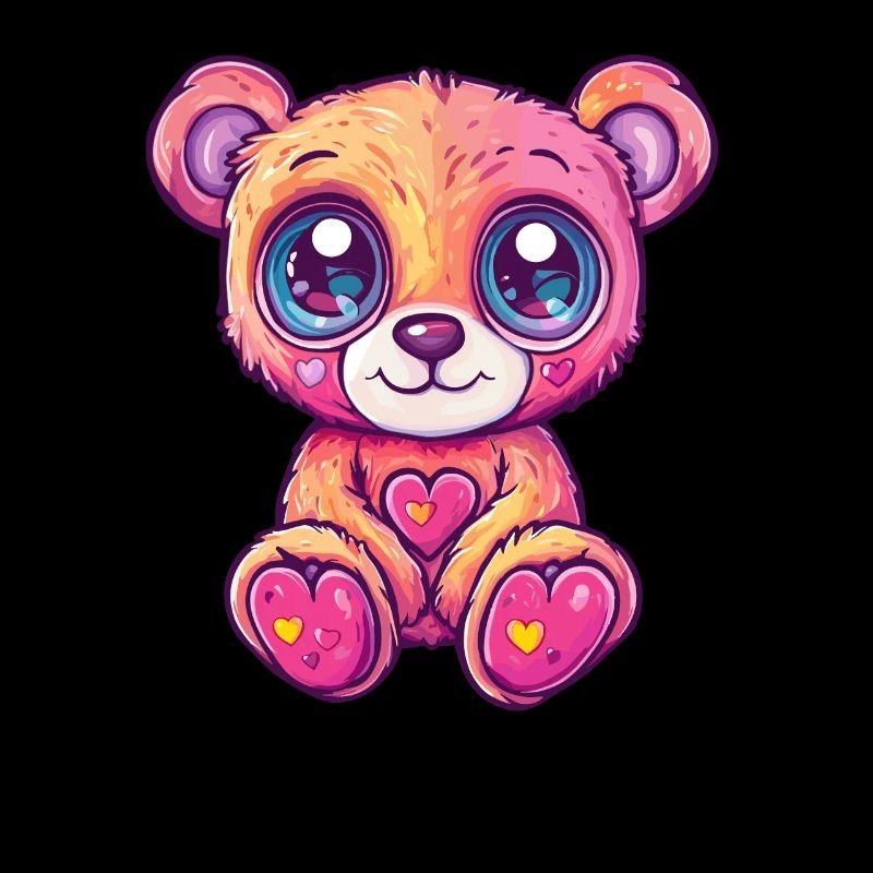 Cuddly bear with heart