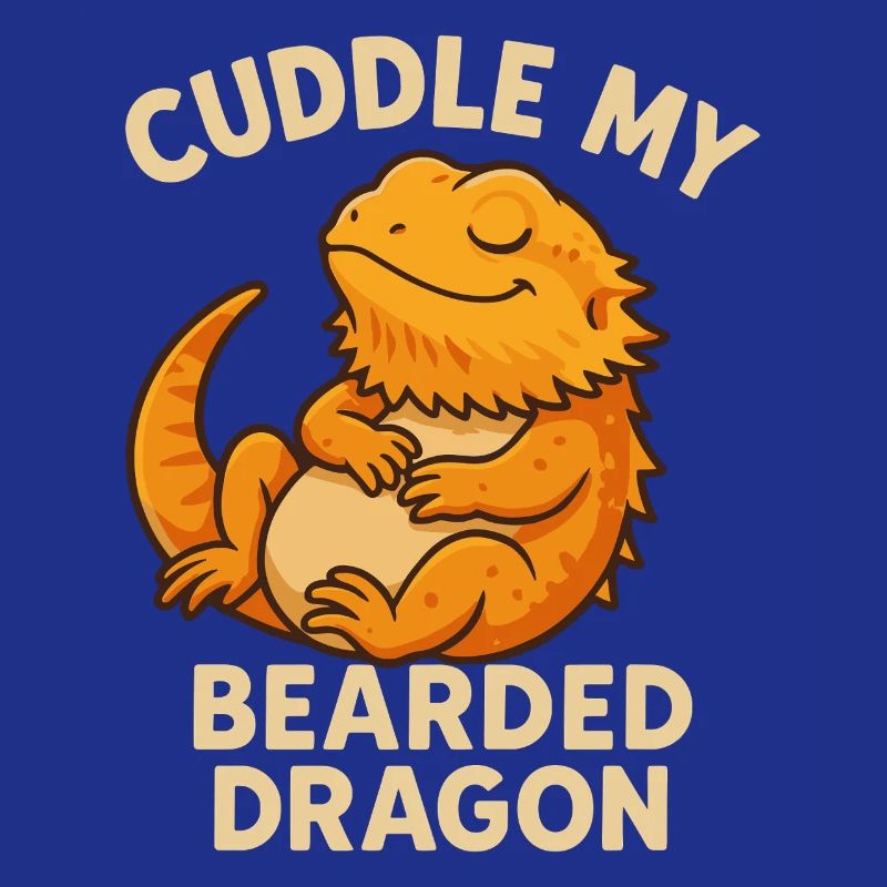 Cuddle with bearded dragon motif