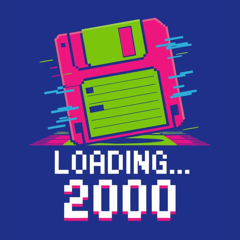 Loading 2000 Disketten-Design Retro Pixel Design