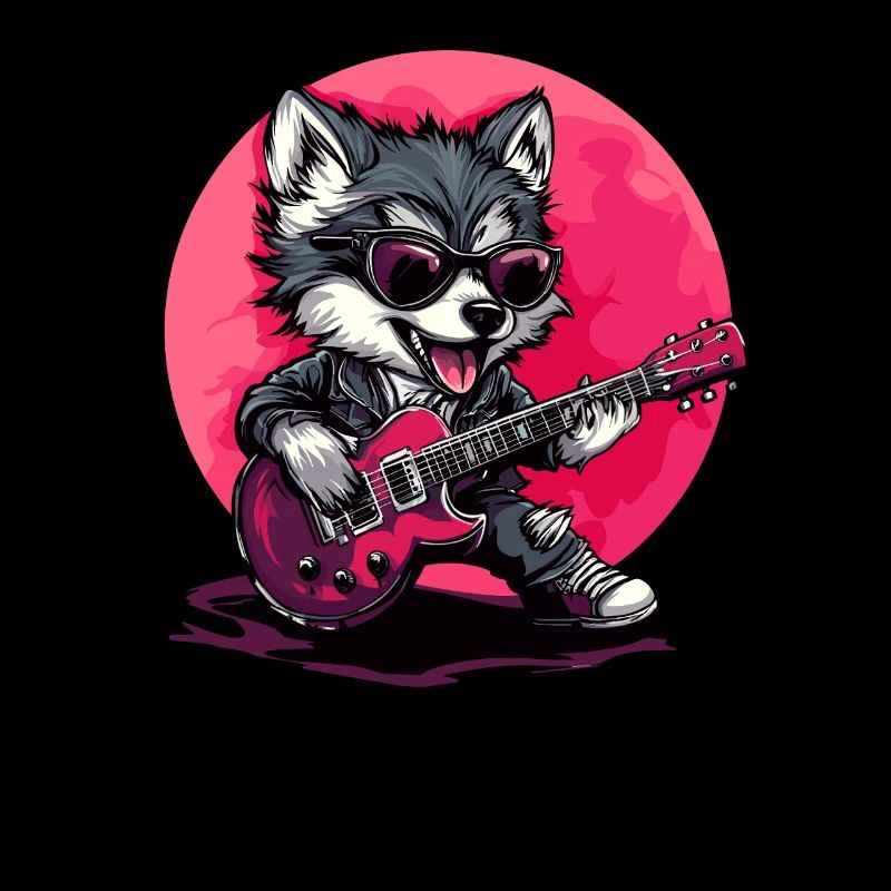 Guitar-Playing Wolf