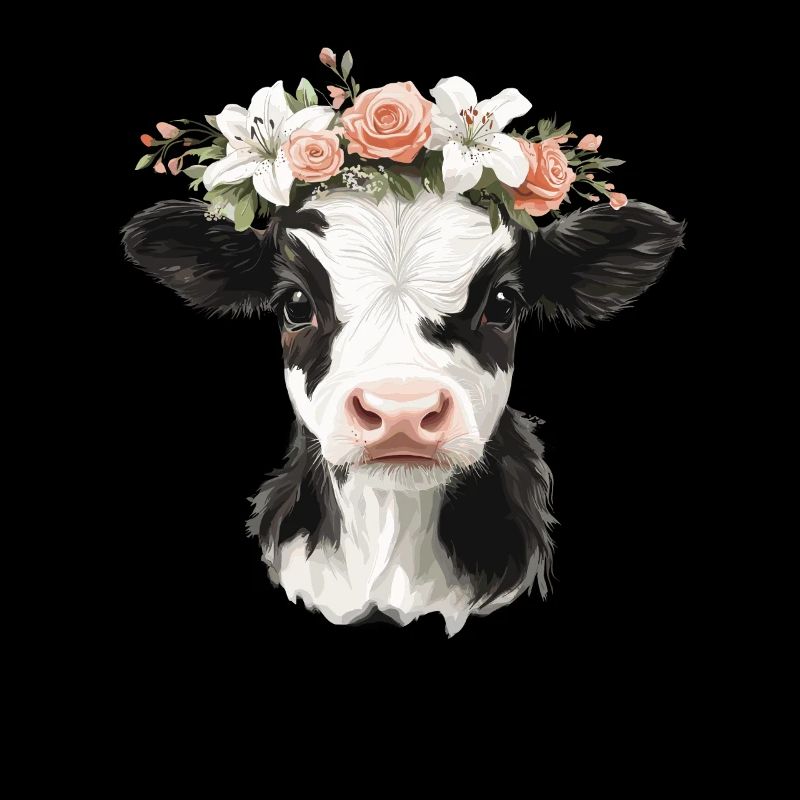 Fleur de vache avec couronne
