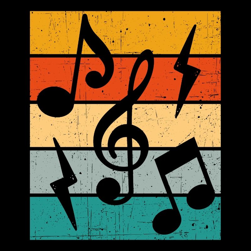Notes de musique rétro