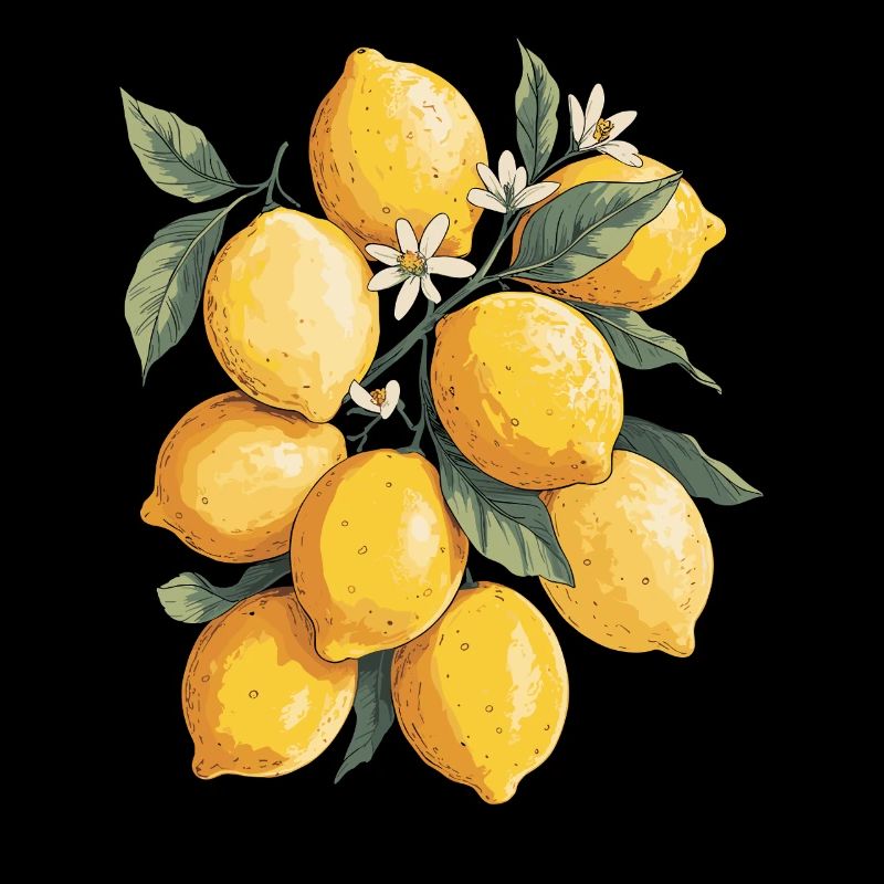 Lemons Illustration Lifelike