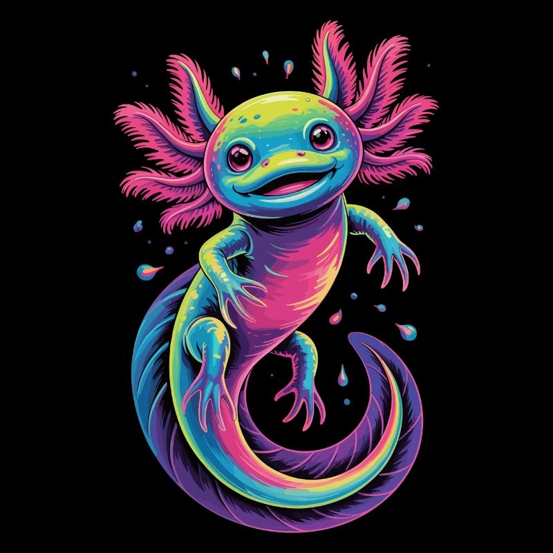 Buntes Axolotl