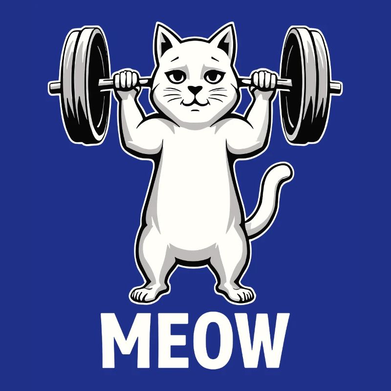 "Meow" - Strong cat during a workout