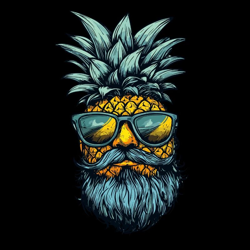 Pineapple with beard