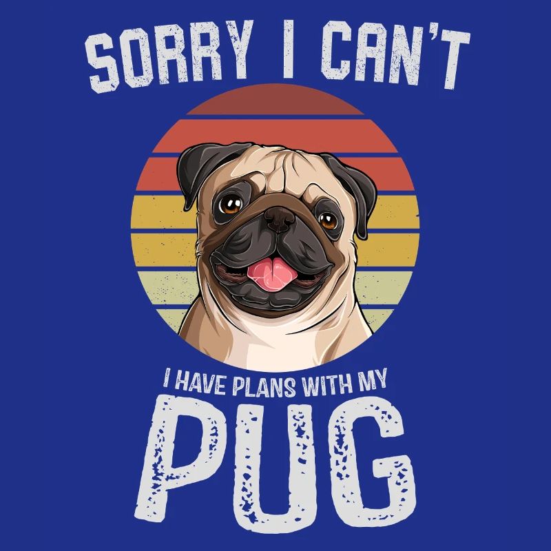 Humorous Pug with Text Design