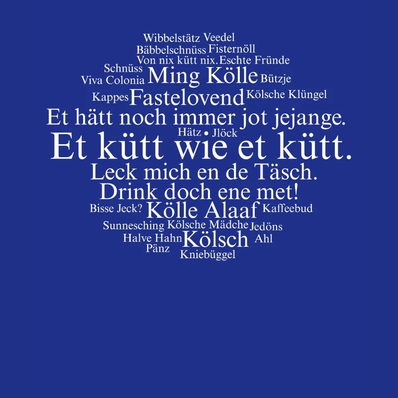 Cologne Kölsch Word Cloud Cologne Carnival Alaaf Kölle