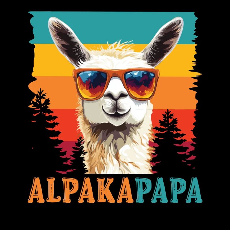 Väter ALPAKAPAPA Retro Lama Lustiges