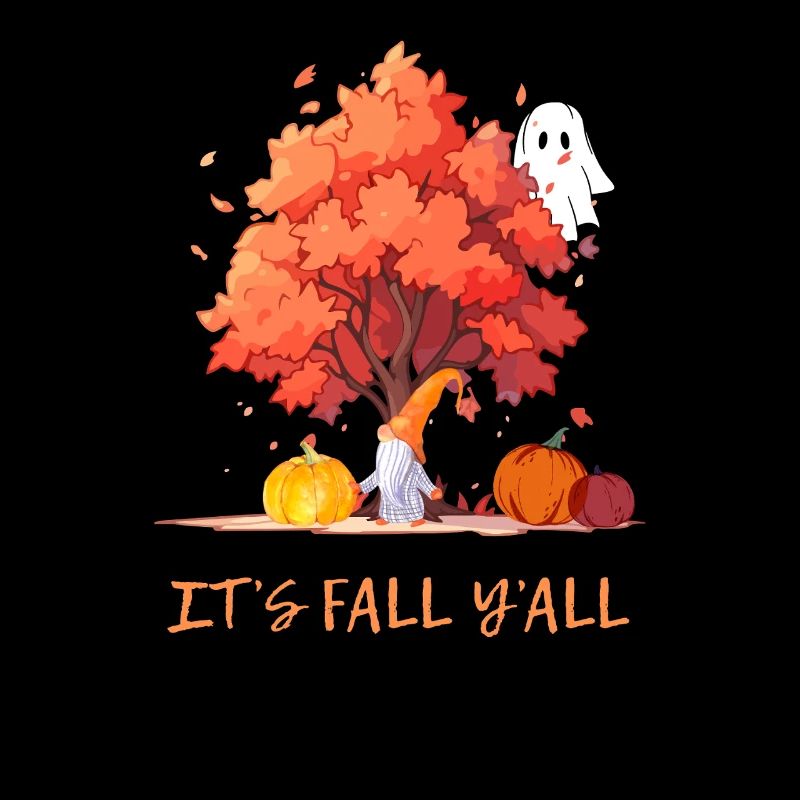 It's Fall Y'all Pumpkin Gnome Autumn Tree
