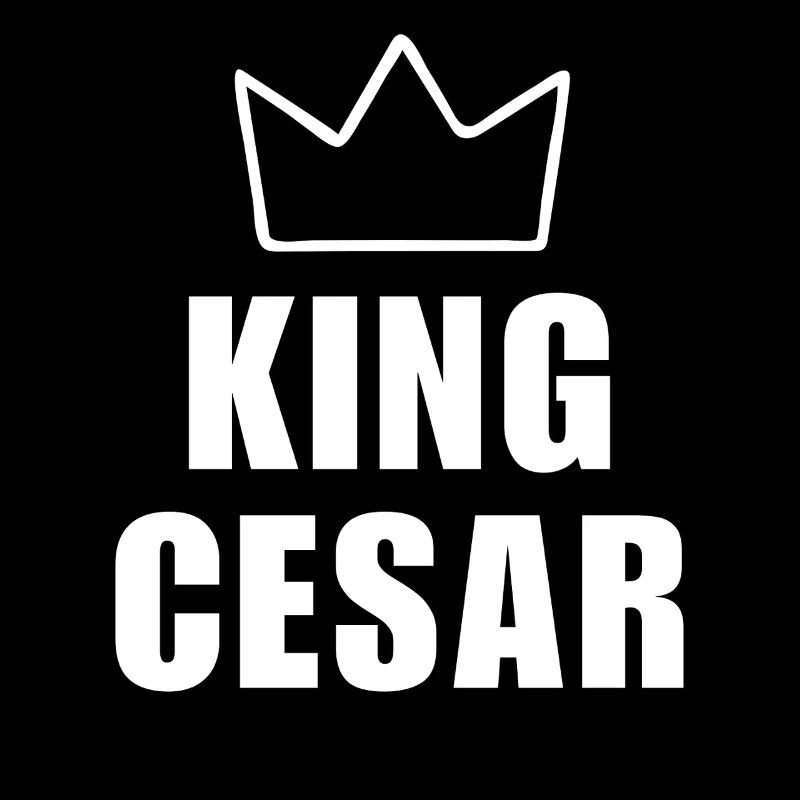 T-shirt avec couronne du roi César – Nom commençant par C