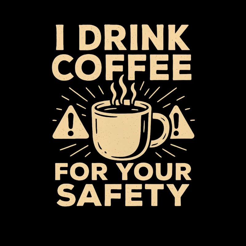 Coffee Safety Humor Illustration