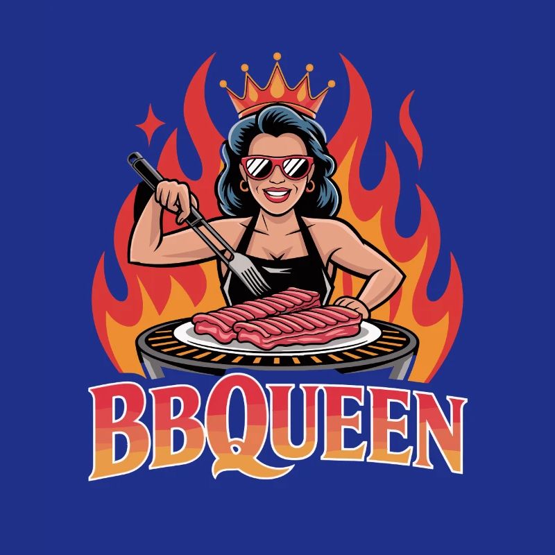BBQUEEN Grill Queen with Crown Flames and