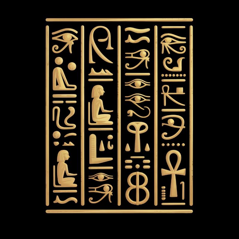 Hiéroglyphes égyptiens Pyramide d'Égypte