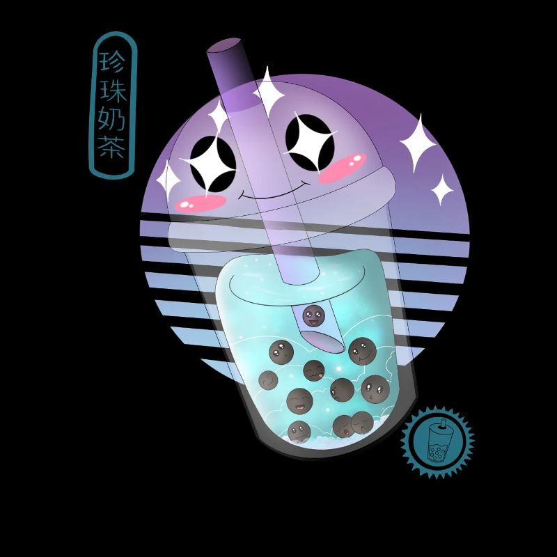 Kawaii Bubble Tee Illustration