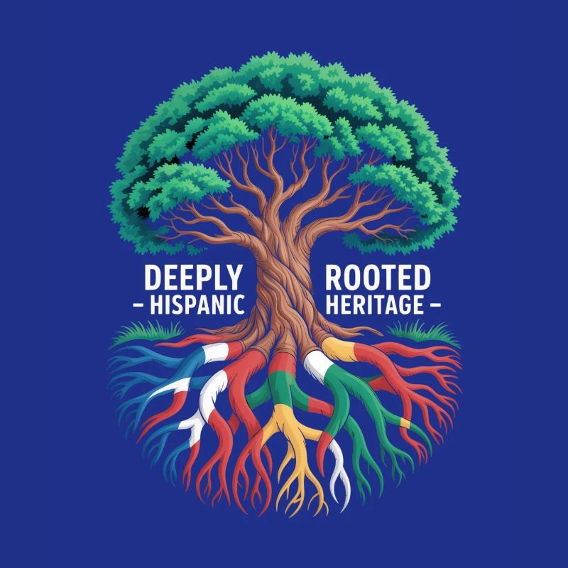 Deeply Rooted Hispanic Heritage Roots Tree