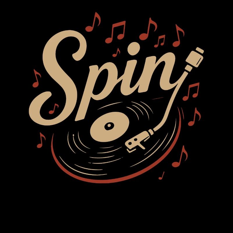Spin Vinyl Record Music Lovers Retro Vibe
