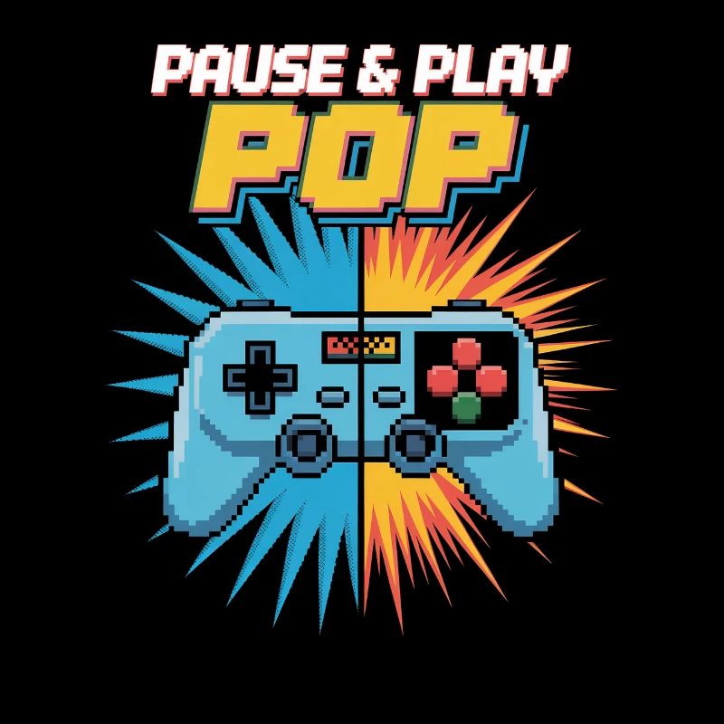 Pause & Play Pop Pop Culture Retro Video Game