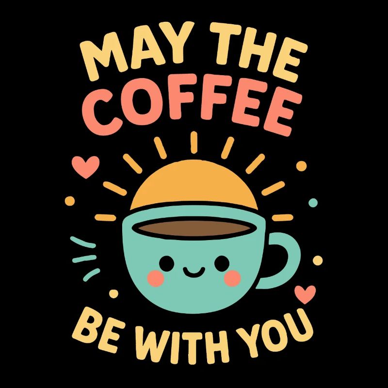 Möge der Kaffee mit dir sein Niedliches Kaffee-Design