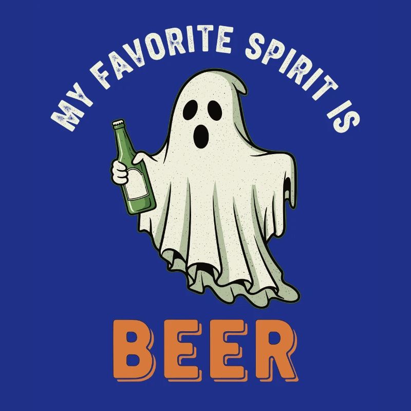 Humorous ghost drink print